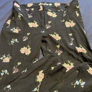 Betabrand Floral skinny pants size LP